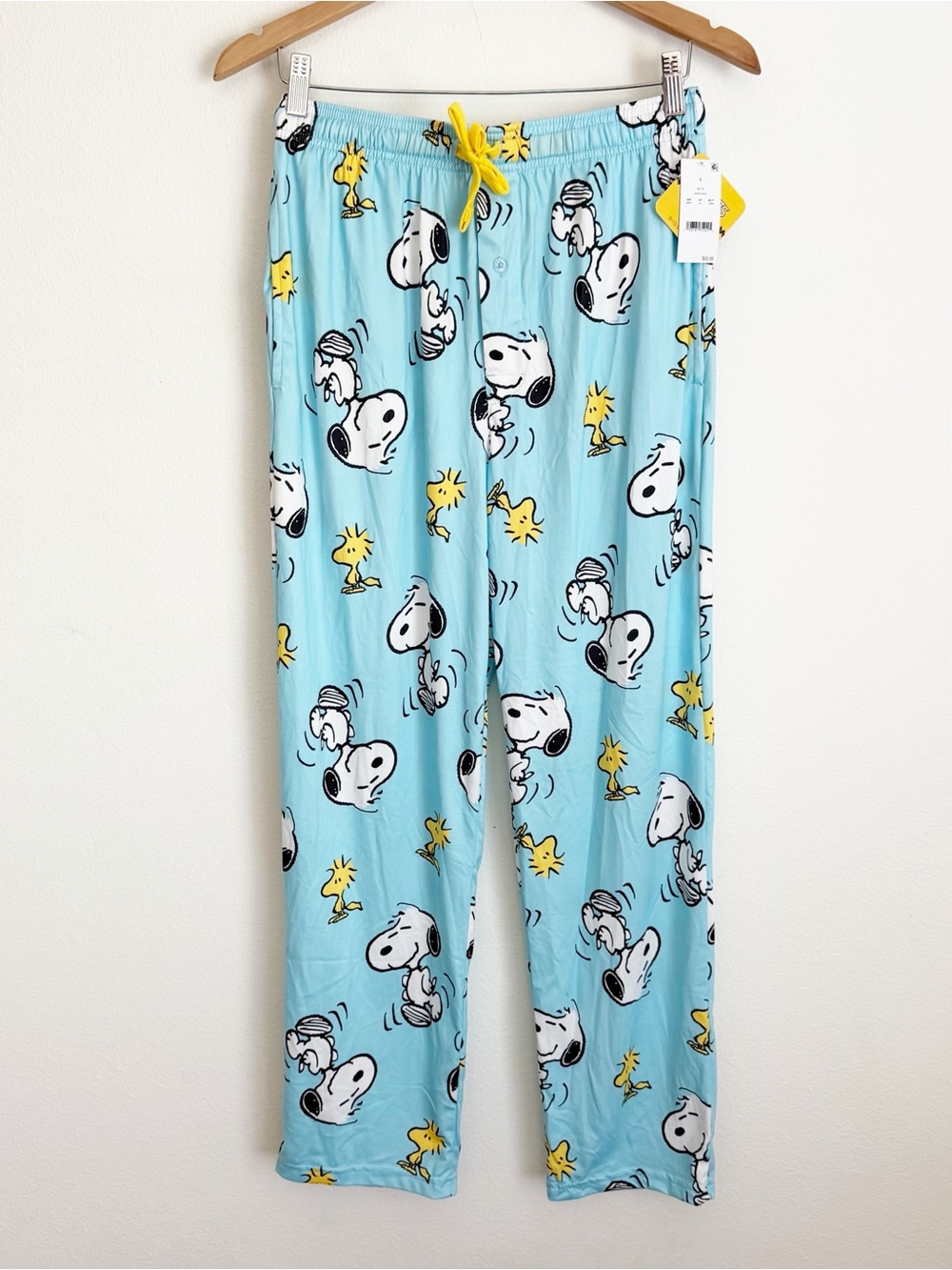 NWT Peanuts Snoopy Sleep Pants Blue Woodstock Lounge PJ Bottoms Light Women S